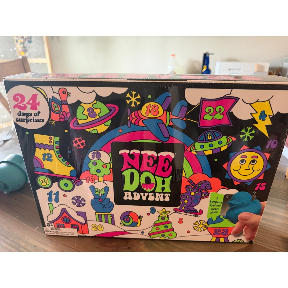Schylling NeeDoh Advent Calendar 24 Days of Surprises 100% authentic sealed